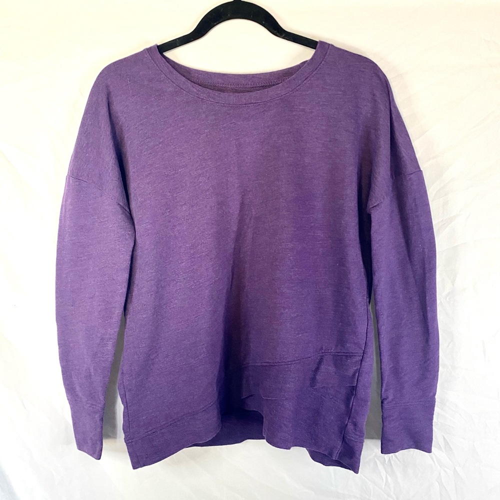 *3 for $12* Gaiam long sleeve crew neck purple sweatshirt - Picture 1 of 8